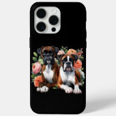 花の中のボクサー犬 Case-Mate iPhoneケース (裏面)