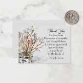 花の中のポットありがとう ノートカード (正面/裏面インサイチュ)