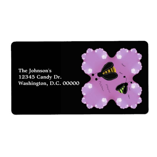 花の中のミツバチ ラベル (正面)