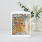 花の中の二人の若い女の子,レドン ポストカード (スタンド正面)