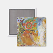 花の中の二人の若い女の子，レドン マグネット (正面/裏面)