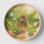 花の中の小さな宝物 壁時計 (正面)