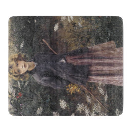 花の中の少女の歩く（バスティアン – レページ） カッティングボード