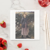 花の中の少女の歩く（バスティアン – レページ） スタンダードランチョンナプキン (インサイチュ)