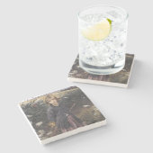 花の中の少女の歩く（バスティアン – レページ） ストーンコースター (横)