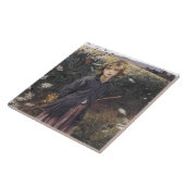 花の中の少女の歩く（バスティアン – レページ） タイル (側面)