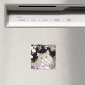 花の中の猫 マグネット (インサイチュ (食洗機))