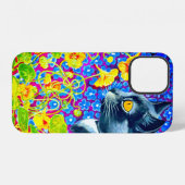 花の中の猫 iPhoneケース (裏面横)