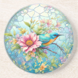 花の中の美しい鳥 コースター