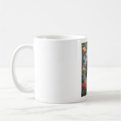 花の中の茶色の馬 コーヒーマグカップ (左)