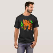 花の中の虎 Tシャツ (正面フル)
