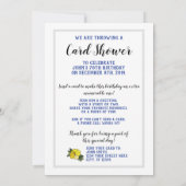 花の中の野球フラットカードシャワー招待状 カード (裏面)