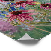 花の中の魔法のピクニック白appaloosa ポスター (角)