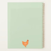 花の中の鶏のパーソナライズされたプランナー プランナー手帳 (裏面)