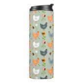 花の中の鶏Thermal Tumbler タンブラー (回転左)