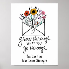 花の中を通って成長する ポスター