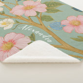 花の中：パステルブランチとピンクの花 シェルパブランケット (3/4)