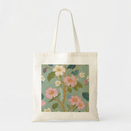花の中：パステルブランチとピンクの花 トートバッグ