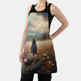 花の中 – 冒険好きな道 エプロン