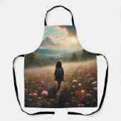 花の中 – 冒険好きな道 エプロン (正面)