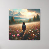 花の中 – 冒険好きな道 キャンバスプリント (正面)