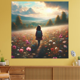 花の中 – 冒険好きな道 キャンバスプリント