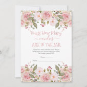 花の予想ゲーム カードにお菓子の数を当てよう 招待状 (正面)