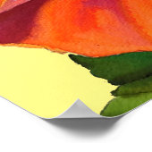 花の人生のフル開花幸せ引用文 ポスター (角)