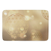 花の人生金ゴールド輝くバデマット バスマット (正面)