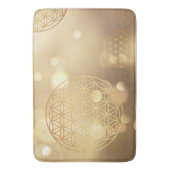 花の人生金ゴールド輝くバデマット バスマット (正面縦)