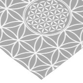 花の人生 – シームレスな白+あなたの背中 ミディアムテーブルランナー (コーナー)