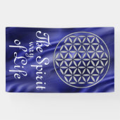 花の人生 – スタンプ銀+あなたのバック。&アイディア 横断幕 (横)