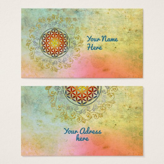 花の人生 – ヴィンテージオーナメント曼荼羅1 (正面&裏面)