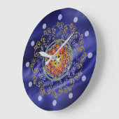 花の人生 – ヴィンテージオーナメント曼荼羅1 ラージ壁時計 (傾斜)