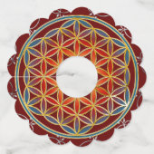 花の人生 – ヴィンテージオーナメント曼荼羅1 ワイングラスタグ (正面)