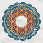 花の人生 – ヴィンテージオーナメント曼荼羅1 ワイングラスタグ (裏面)