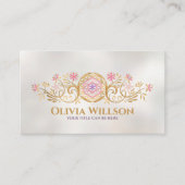 花の人生 – 花盛りのオーナメント 名刺 (正面)