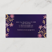 花の人生 – 花盛りのオーナメント 名刺 (裏面)