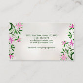 花の人生 – 花盛りのオーナメント 名刺 (裏面)