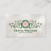 花の人生 – 花盛りのオーナメント 名刺 (正面)