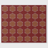 花の人生 – 蓮 – シルバー金ゴールド ラッピングペーパー (フラット)