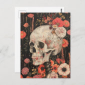 花の人間の骨格 ポストカード (正面/裏面)