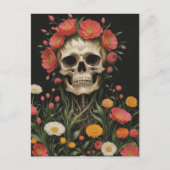 花の人間の骨格 ポストカード (正面)