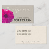 花の介護者の名刺のテンプレート 名刺 (正面/裏面)