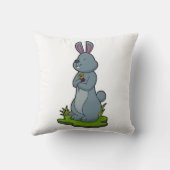 花の付いたウサギ クッション (裏面)