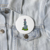 花の付いたウサギ 缶バッジ (インサイチュ)