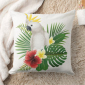 花の付いたオウム クッション (ブランケット)