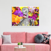 花の付いたスケルトン キャンバスプリント (インサイチュ (リビング))