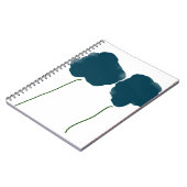 花の付いたスパイラルノート ノートブック (左側)