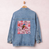 花の付いたデニムジャケット デニムジャケット (ハンガー)